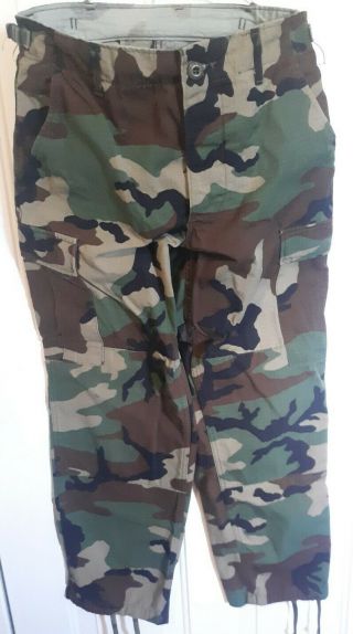 Us Army Military Bdu Pants Woodland Camo Lite Weight Sz Sm Short