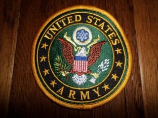 U.  S Military United States Army Round 4 " X 4 " Embroidered Patch Good Quality