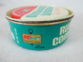 Vintage 1970 ' s K - Mart Heavy Duty Rubbing Compound empty metal can 2