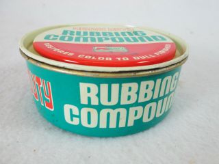 Vintage 1970 ' s K - Mart Heavy Duty Rubbing Compound empty metal can 3