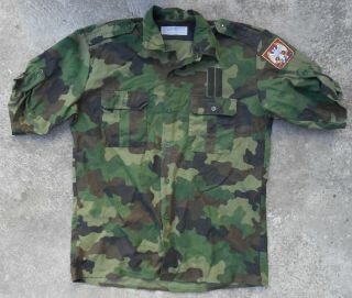 Serbia / Srj Yugoslavia - M93 Camouflage Army Shirt Size 46 Year 1997