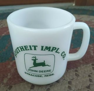Vintage John Deere Dealership Coffee Mug.  Syracuse,  Nebraska.