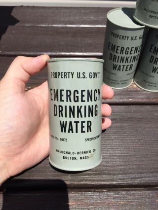 Vintage Cold War Fallout Shelter Emergency Drinking Water Can 1953