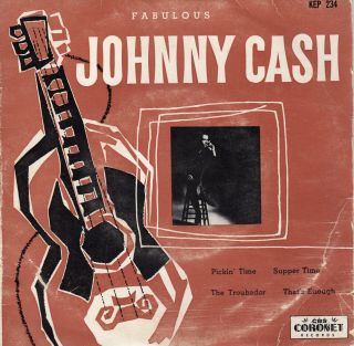 Johnny Cash Ep " Fabulous Johnny Cash " On Cbs
