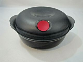 Tupperware Bowl Heat N Serve Microwave Reheat Lid 6.  25 Cups 1.  5l 5411 Black