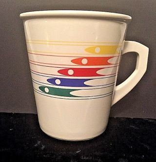 Fida Japan 18 Oz Ceramic Mug Modern Space Design 80s Retro 5 Color 