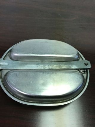 Vtg Us Military Mess Kit Lunchbox Wwii 1945 Plate Fork Spoon Knife Guc