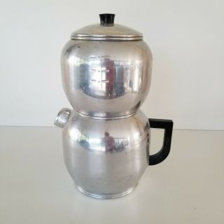 Vintage West Bend Aluminum Quick Drip Coffee Maker Pot 18 Cup Stovetop/camping