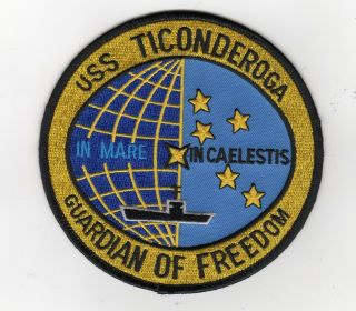 Uss Ticonderoga Guardian Of Freedom - Us Navy Carrier - Ship - Bcpatch - C7192