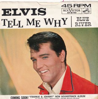" Quite Rare " Elvis Presley.  Tell Me Why.  U.  S.  A Not Import Rock & Roll 7 "