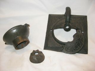 As - Is Parts Vintage Coffee Mill Grinder Top Part Ornate Cast Iron Antique Style?