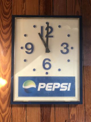Vintage Pepsi Wall Hanging Clock - Battery Powered