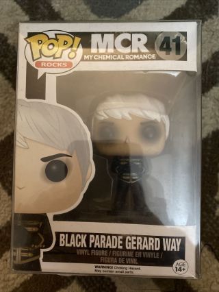 Funko Pop My Chemical Romance Black Parade Gerard Way 41 In Protector