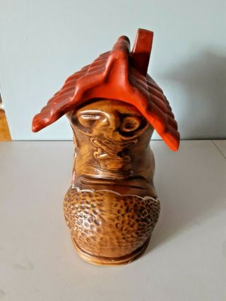 VINTAGE BRUSH POTTERY THE OLD WOMAN WHO LIVED IN A SHOE COOKIE JAR BOOT WITH LID 2