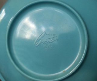 VTG Boontonware melmac AQUA BLUE Atomic Winged 10” Round Vegetable Bowl 604 2