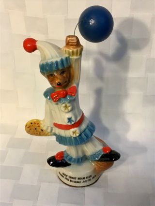 Vintage Jim Beam 10th Birthday Fox Clown W/balloon Paperweight Gulf Coast 1979