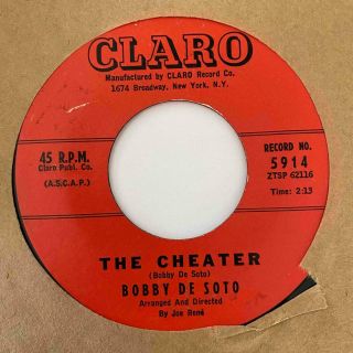 Rockabilly 45 Bobby De Soto The Cheater/don 