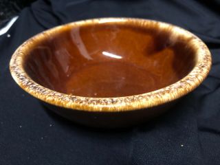 Hull Usa Oven Proof Brown Drip Cereal Bowl 6 3/4