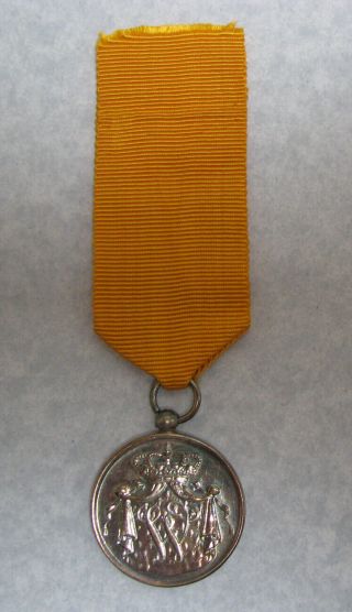 Netherlands Navy Long & Faithful Service Medal,  Silver For 24 Years,  1928 - 1948