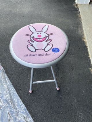 Happy Bunny Stool “sit Down And Shut Up”