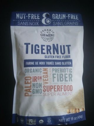Organic Gemini Tigernut Gluten Flour 16 Oz Bag Paleo Non Gmo Vegan Fiber