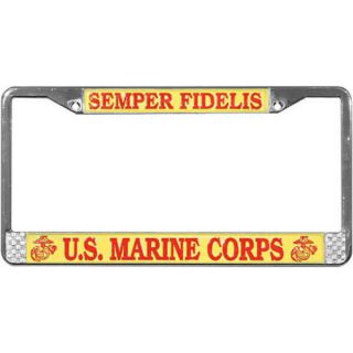 Semper Fidelis U.  S.  Marine Corps Chrome License Plate [lfm01]