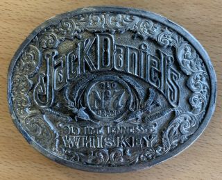Jack Daniels 1995 Old No.  7 Brand Old Time Tenn.  Whiskey Belt Buckle
