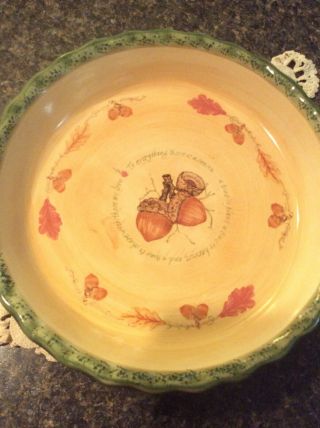 Russ Berrie Autumn 9” Pie Plate 9”,  To Everything There Is A Season