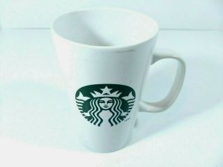 Starbucks Tall 16oz White Coffee Tea Latte Mug Cup Green Mermaid Siren Logo 2014