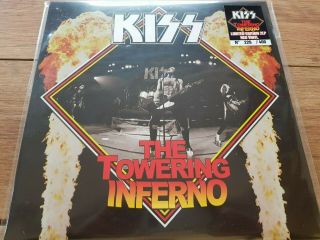 Kiss - The Towering Inferno - Rare Red Vinyl 2lp Set Usa 1975 Numbered Near