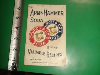 Jc589 Vintage 1912 Arm & Hammer Baking Soda Recipe Booklet