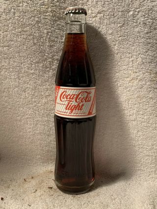 Full.  3l Coca - Cola Light Paper Label Foreign Soda Bottle