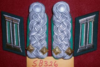 Sb326 East German Police Shoulder Boards & Collar Tabs For A Lieutenant Colonel