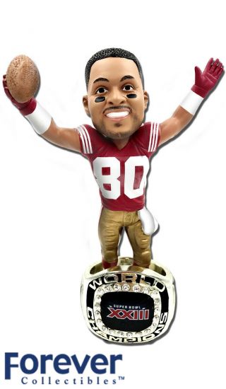 Jerry Rice (san Francisco 49ers) 1988 Bowl Ring Base Bobblehead Exclusive