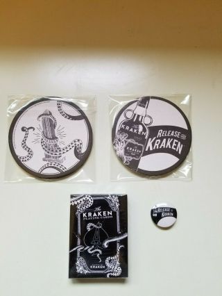 Kraken Black Spiced Rum Playing Cards And 2 4 Pack Of Coasters