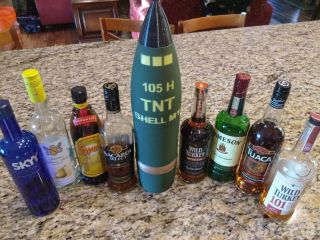 3D printed 105MM M1 Artillery Shell - The Whiskey Stash - Life size 3