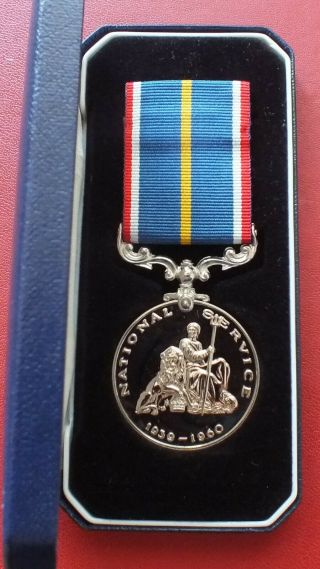 Wwii National Service Medal,  Case Of Issue Order Uk British