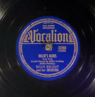 78 Rpm - - Billie Holiday And Her Orchestra,  Vocalion 3288,  E - Blues - Jazz