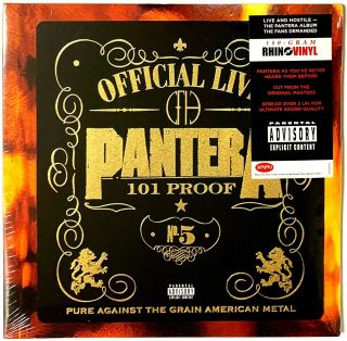 Pantera - Official Live: 101 Proof [180 - Gram] Lp Vinyl Record Album [new Sealed]