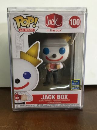 Official 2020 Sticker Funko Pop Ad - Icons Jack In The Box W/ Display Case