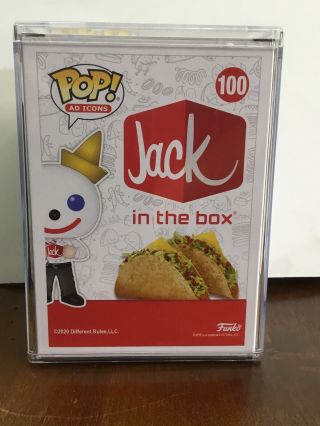 OFFICIAL 2020 STICKER FUNKO POP AD - ICONS JACK IN THE BOX W/ Display Case 3
