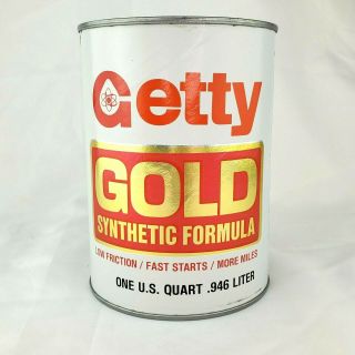 Getty Gold Synthetic Formula Oil Can Bank