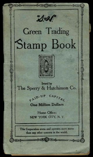 Rare S & H Green Stamp Book 1909 Edition - Varitey Of Stamps/offers (na70)