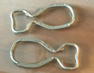 2 Vintage Dr.  Pepper Wire Bottle Openers Drink A Bite To Eat At 10.  2.  3.  4 O 