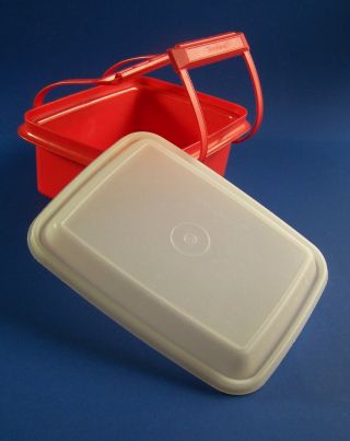 Tupperware Pack N Carry Lunch Box with Handle Sandwiches Storage for Crafts 3