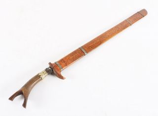 19th C Sikin Panjang Sword From Aceh,  Sumatra (antique Kris Saber Shamshir)