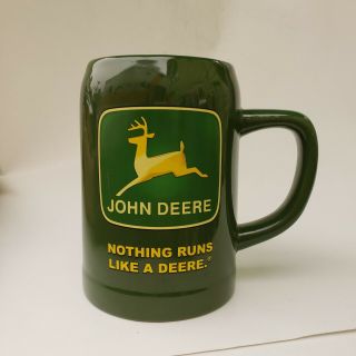 John Deere Licensed Green Coffee Mug Iron Horse Beer Stein M.  Cornell Imports Euc
