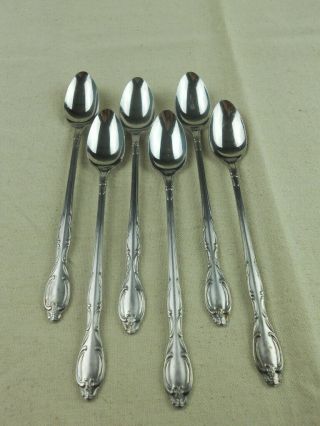 Vintage Ekco Eterna - Cardiff - Stainless Steel Iced Tea Spoons - Set Of 6