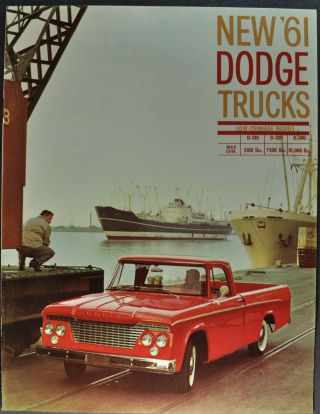 1961 Dodge Truck Brochure Pickup Panel Town Wagon Stake 61