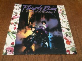 Prince Purple Rain Lp Vinyl 1984 W/poster Rare Us 1st Press